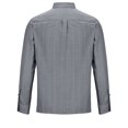 thumbnail image 4 of USNSM Men's Plaid Shirt Casual Work Office Cotton Regular Fit Business Shirt Turndown Collar Button up Long Sleeve Tops with Pocket Gray 2XL, 4 of 5