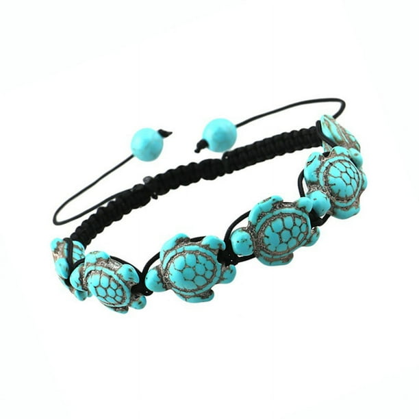 Pulsera de tortuga para mujer Pulsera de calavera para hombre Pulseras boho para mujer Pulseras de pareja Pulseras hechas a mano a juego para parejas