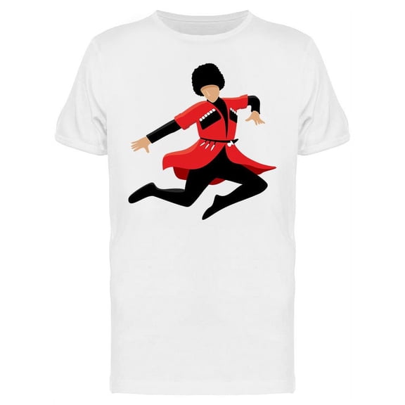 Jumping Lezginka Dancer T-Shirt Men -Image by Shutterstock, Male Small