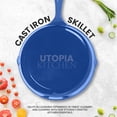 thumbnail image 6 of Utopia Kitchen Cast iron Skillets 3 Piece Set,Chefs Pan, Pre Seasoned Cast iron Skillets, 6, 8 & 10 Inches, Easy Use in the Oven, Stove, Grill, or Campfire, Blue, 6 of 6