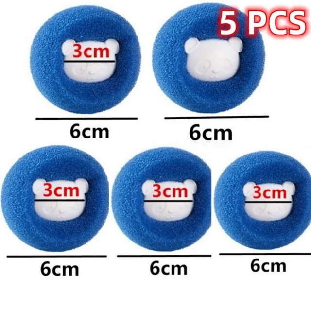 Pet Hair Remover Reusable Ball Wool Sticker Cat Hair Remover Pet Fur Lint Catcher Cleaning Tools Laundry Washing Machine Filter ShopWise Round