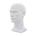 thumbnail image 2 of Cabeza de maniquí masculino profesional Decoración para el hogar Soporte de sombrero blanco Soporte estable de Modelo de cabeza de exhibición Sunnimix cabeza de maniquí masculino, 2 of 8
