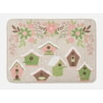 thumbnail image 1 of Birdhouse Bath Mat, Pastel Tone Nests Floral Ornaments Covered in Snow, Plush Bathroom Decor Mat with Non Slip Backing, 29.5" X 17.5", Multicolor, by Ambesonne, 1 of 2