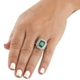 thumbnail image 4 of Pompeii 4 1/2Ct TW Emerald Cut Emerald & Lab Grown Diamond Ring in 14k White Gold, 4 of 4