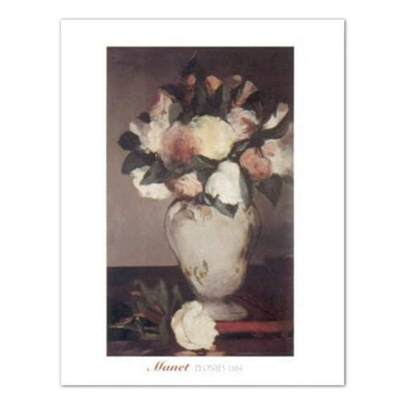 Manet Peonies Flower Vase Contemporary Wall Picture 16x20 Art Print