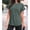 Army Green, variant on Womens Plain T-Shirt for Women 3/4 Sleeve Short Shirt Tops Crew Neck T Shirt Light Blue Size S