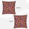Bingfone Skull blue daisy flower Linen Throw Pillow Covers Cushion Case