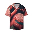 thumbnail image 3 of Cauagu Colorful Floral Flamingo Men's Short Sleeve Button Down Hawaiian Shirt for Men Bowling Shirts Casual Summer Beach Shirt,XX-Large, 3 of 6