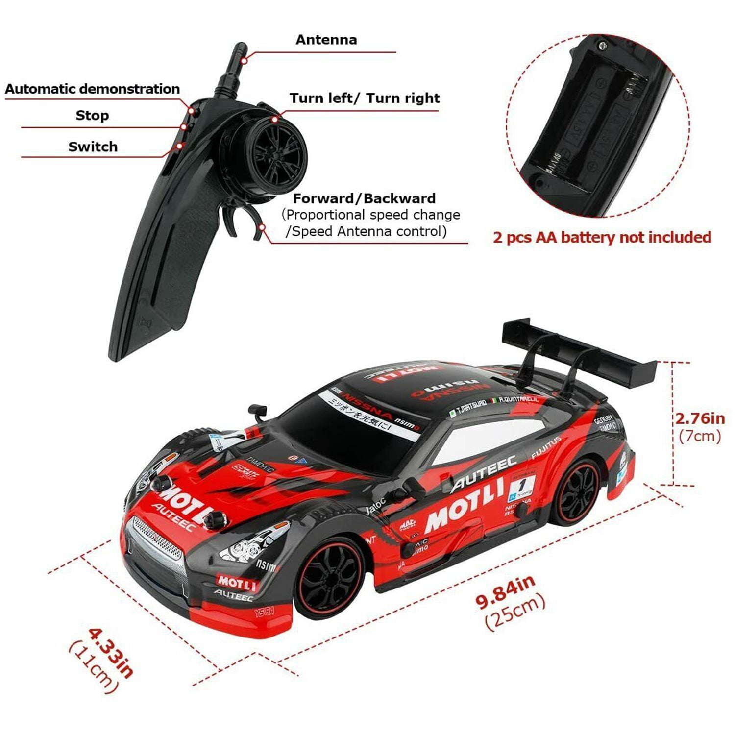 LiteBee 1/16 Super GT 4WD RTR RC Monster Truck Sport Racing Car Remote Control Hight Speed Drift Vehicle