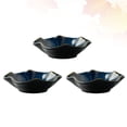 thumbnail image 4 of EeaseCA 3pcs Japanese Style Seasoning Plate Ceramic Tableware Lotus Leaf Dipping Sauce Dish (Gradient Blue), 4 of 7