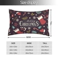 thumbnail image 2 of Cauagu Merry Christmas Print Pillow Covers with Envelope Closure,1PC Pillow Cases Decorative Pillow Case for Bed & Couch, Pillows Not Included-20"x30", 2 of 6