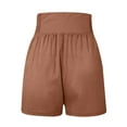 thumbnail image 5 of Timegard Shorts for Women Elastic High Waist Button Loose Shorts Lightweight Summer Beach Casual Shorts, 5 of 5
