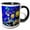 Black/White, variant on 3drose, Very Colorful Fish, 15oz Mug