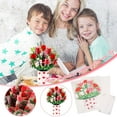 thumbnail image 4 of PFFRIZ Paper Pop Up Cards, 8 inch Roses Bouquet Handmade 3D Popup Cards with Note Card and Envelope for Mother's Day Gift 1PC Clearance, 4 of 8