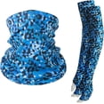 thumbnail image 4 of Summer Bandana UV Protection Face Cover Neck Gaiter Scarf and Ice Silk Cooling Arm Sleeves With Thumb Holes, 4 of 7