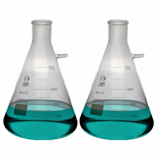 Filter Flask Borosilicate Glass Buchner Vacuum Flask Side Arm 10000ml 10l Walmart Com Walmart Com