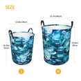 thumbnail image 2 of Lsque Blue Kyanite pattern Laundry Hamper Basket, Tall Woven Rope Hamper Basket for Clothes, Lightweight Storage Basket, Collapsible Waterproof-Small, 2 of 8