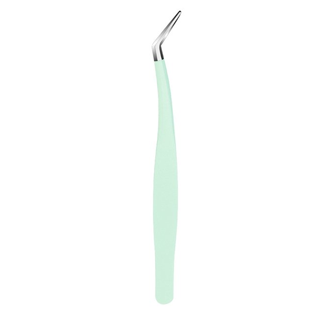False Eyelash Tweezers Stainless Steel Precision Clamp for Single Cluster And Hair False Eyelashes Rust-Proof Makeup Tool for Beginners And Professionals