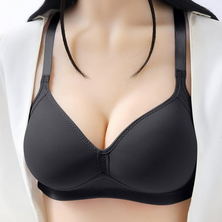 ALLLIST Wireless Womens Bras Black Embroidery Bralette Breathable T Shirt Women s Lingerie Size S-3XL