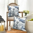 thumbnail image 2 of Nautical Coastal Throw Pillow Covers 18x18 Set of 2,Beach Themed Ocean Coral Sea Turtle Pillowcases for Sofa Couch Living Room, 2 of 6