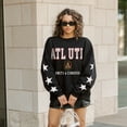 thumbnail image 6 of Women's Gameday Couture  Black Atlanta United FC Velocity Rhinestone Star Sweatshirt, 6 of 6