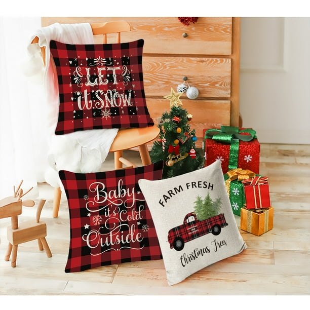 Red truck christmas throw pillows new arrivals