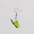 thumbnail image 5 of KDSJSXW Pearl Earrings for Women Personal Fruit Tea Lemon Tea Crystal Tassel Earrings Silver Zircon Elegant Wedding Women Accessories Jewelry Gift for Her Earrings for Women (Green,One Size), 5 of 5