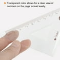 thumbnail image 4 of Unique Bargains 2piece Triangle Ruler Square Set 27cm, 24cm 30/60 and 45/90 Degrees Measuring Tools, Transparent, 4 of 5