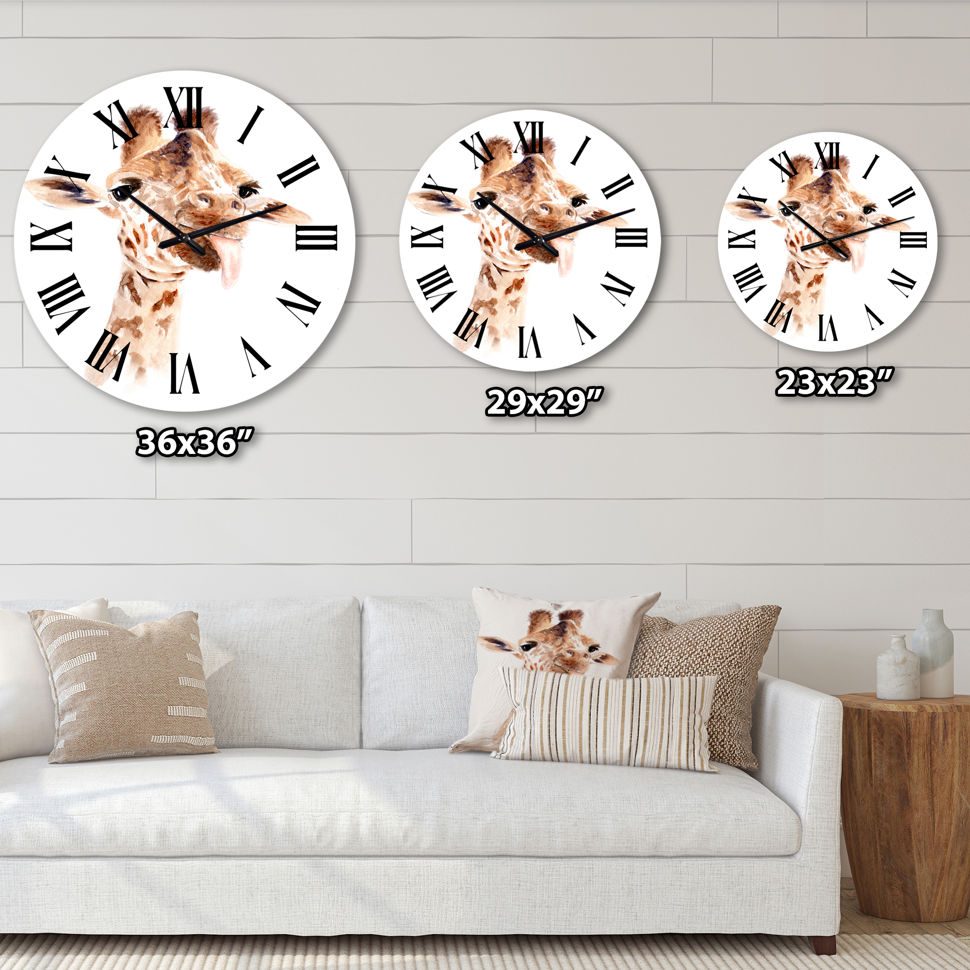 Designart 1 in Quartz Farmhouse Wall Clock