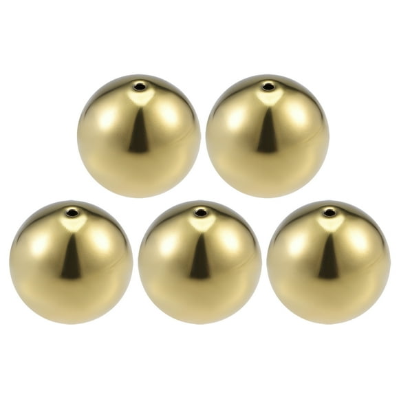 Uxcell 1.26' Diábolo de tapa hueca para pasamanos, poste de escalera, acero inoxidable 201, tono dorado, 5 piezas