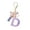 D, variant on Initial Keychain Letter Keychain, Glitter Resin Letter Keychain with Butterfly Tassel, For Bag Car Key, Purple