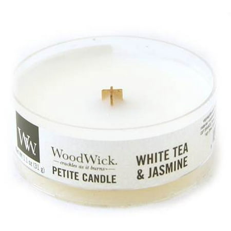 Tea Scented Candles - WHITE TEA JASMINE Petite WoodWick 1.1 oz Scented Candles