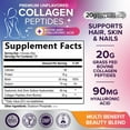 thumbnail image 4 of Collagen Peptides Powder 20g - Hydrolyzed Type 1 & 3 Collagen Powder & Hyaluronic Acid - Vital Support for Nails, Skin & Joints - Zero Sugar, Unflavored, for Women & Men, Bottled in USA - 28 Servings, 4 of 10