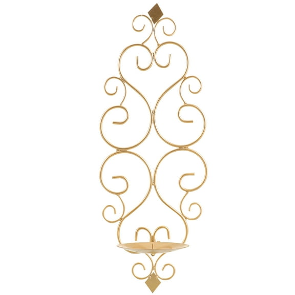 Soimiss Wrought Iron Wall Candle Sconce in Golden Finish for Stylish Home Decor