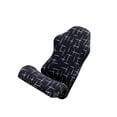 thumbnail image 1 of facefd Housse de Chaise Pivotante pour Ordinateur Gaming Housse de Fauteuil Extensible Gaming Extensible Dossier Extensible Noir et Blanc, 1 of 9