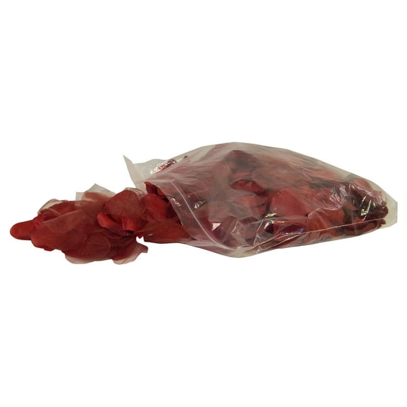 Wine Red Rose Petals Polysilk Faux Fake Flower 400 Opaque & 100 Sheer 2.25in Petals per Bag for Craft Table Engagement Ceremony Wedding Aisle Floral Romantic Decor (Burgundy, Set of 4 Bags)