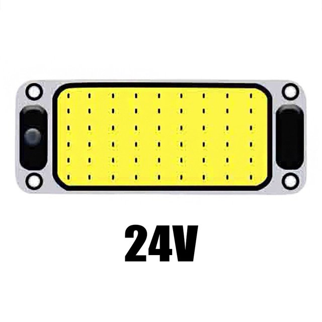 Tira de luz LED de lectura para Interior de coche, lámpara de techo con interruptor de encendido/apagado para furgoneta camión, camión, Camper, barco, 54LED, 12-24V