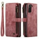 thumbnail image 1 of Wallet Case Artificial Leather Card Holder, Magnetic Kickstand & Zipper For Samsung Galaxy S23 S22 S21 S20 Ultra S21 FE S10 S9 S8 Plus Note 10 Note 20 Ultra, 1 of 5