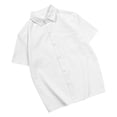 thumbnail image 3 of Camisa con botones para hombre, manga corta, informal, holgada, camisa blanca con botones para verano, escuela, fiesta diaria, camisa de manga corta XL, 3 of 12