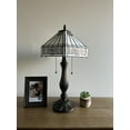 thumbnail image 5 of Tiffany Table Lamp White Hexagon Stained Glass Mission for Living Room Dining Room Bedroom Bedside 12"W*12"D*22"H, 5 of 5