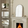 thumbnail image 6 of BEAUTYPEAK 20"x 30" Bathroom Mirror Wall Vanity Arched Mirror, Black, 6 of 9