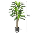 thumbnail image 4 of 4ft Artificial Dracaena Tree, Tall Fake Plants Artificial Dracaena Tree for Indoor, Faux Trees for Office Home Living Room Floor Patio Greening Porch Decor, 4 of 8