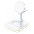 thumbnail image 1 of Seitruly Reloj inteligente 3 en 1, cargador inalámbrico, soporte de almacenamiento, estación de carga multipuerto, accesorios para teléfonos Electrónica Blanco, 1 of 6