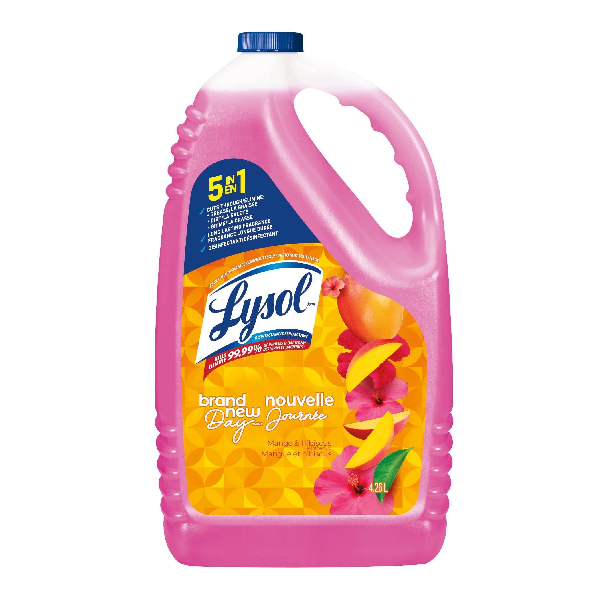 Lysol® Multi Surface Cleaner Pourable - Brand New Day ™ Mango & Hibiscus, 4.26 L