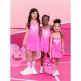 thumbnail image 4 of Barbie Girl's Sleeveless Graphic Tulle Skirt Romper, Sizes 4-12, 4 of 8