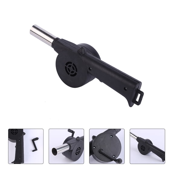 COMPUKAS 2-Pack Portable Lightweight Manual BBQ Air Blower Fire Starter for Outdoor Grilling and Camping