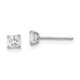 thumbnail image 1 of Quality Gold XD36WCZ 14K White Gold 3 mm Square CZ Post Earrings, 1 of 1