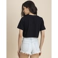thumbnail image 4 of Moomaya Round Neck Crop T-Shirt, Chic Casual Tee, Loose Fit Summer Top, 4 of 9
