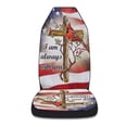 thumbnail image 3 of Cardinal Christian Cross I Am Always With You American flag Seat Covers Cars, ​Car Truck SUV 2 Piec, 3 of 5