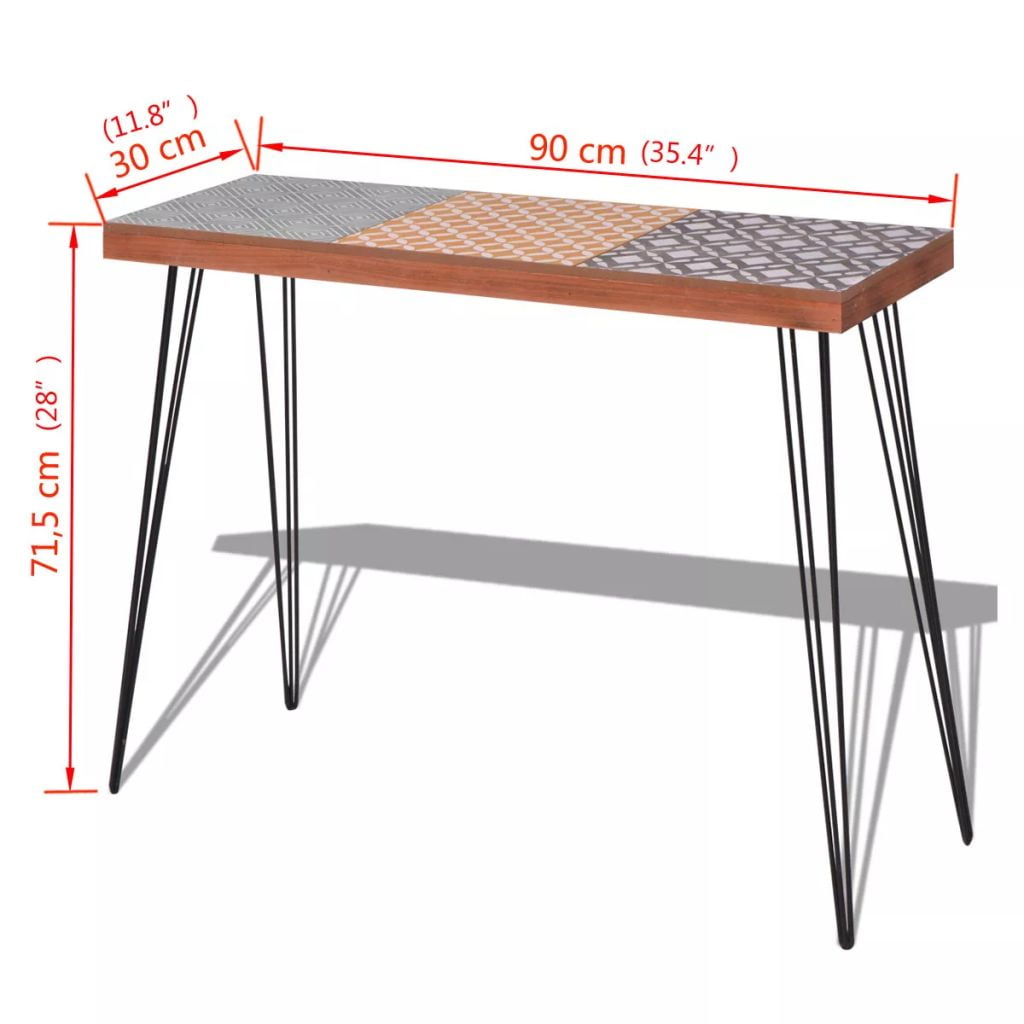 Kepooman Vintage Rectangle MDF End Side Table for Entryway Patio, 35.4" x 11.8" x 28", Brown Kepooman Vintage Rectangle MDF End Side Table for Entryway Patio, 35.4" x 11.8" x 28", Brown